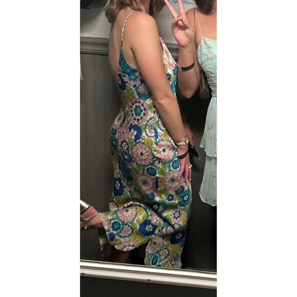 Dodo Bar Or Corinna Blue Multi Floral Dress – Women’s Size 8 (Retails $665) - Picture 7 of 13